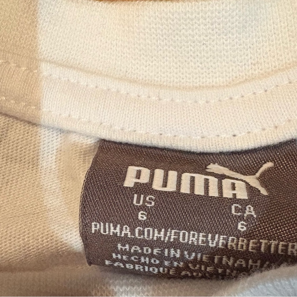 Puma Kids White Tee with Pink Logo - Picture 2 of 3